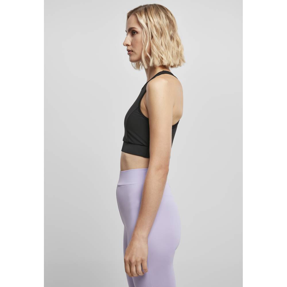 Urban Classics - High Neck Tech Sports Bra - Black